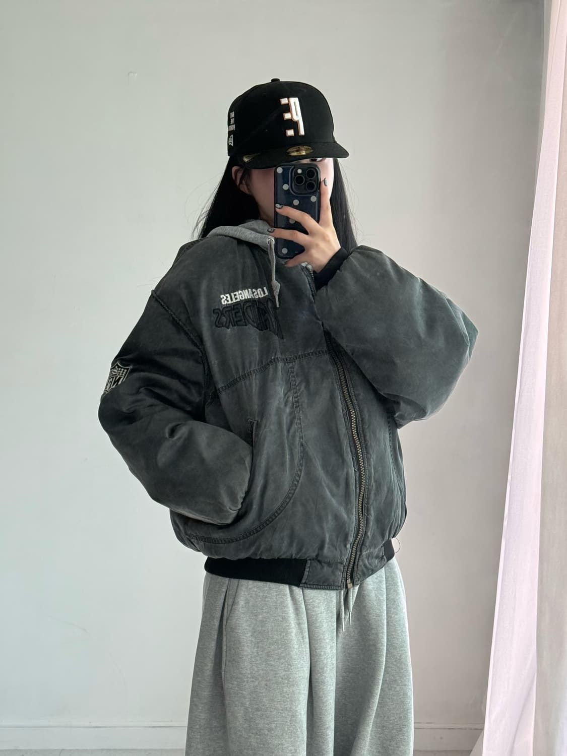 90‘s 챔피온 스포츠라인 nfl 봄버 자켓 상품이미지1