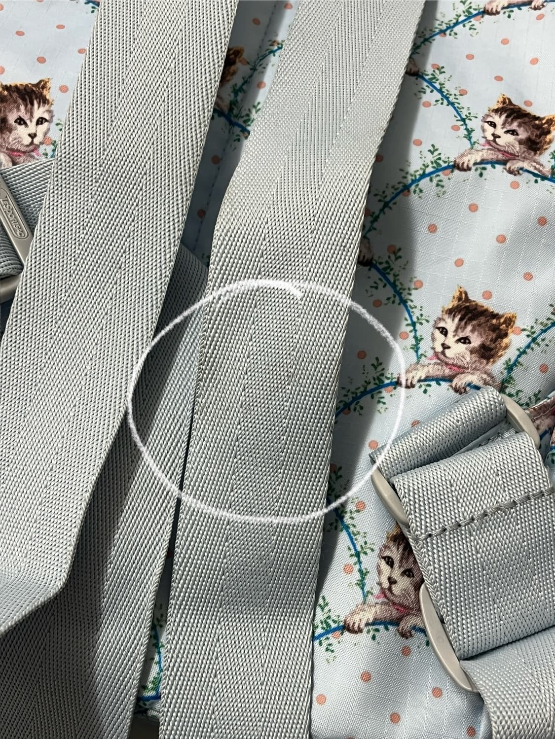 폴앤조 x 레스포삭 고양이 백팩 - 블루🌀 상품이미지7