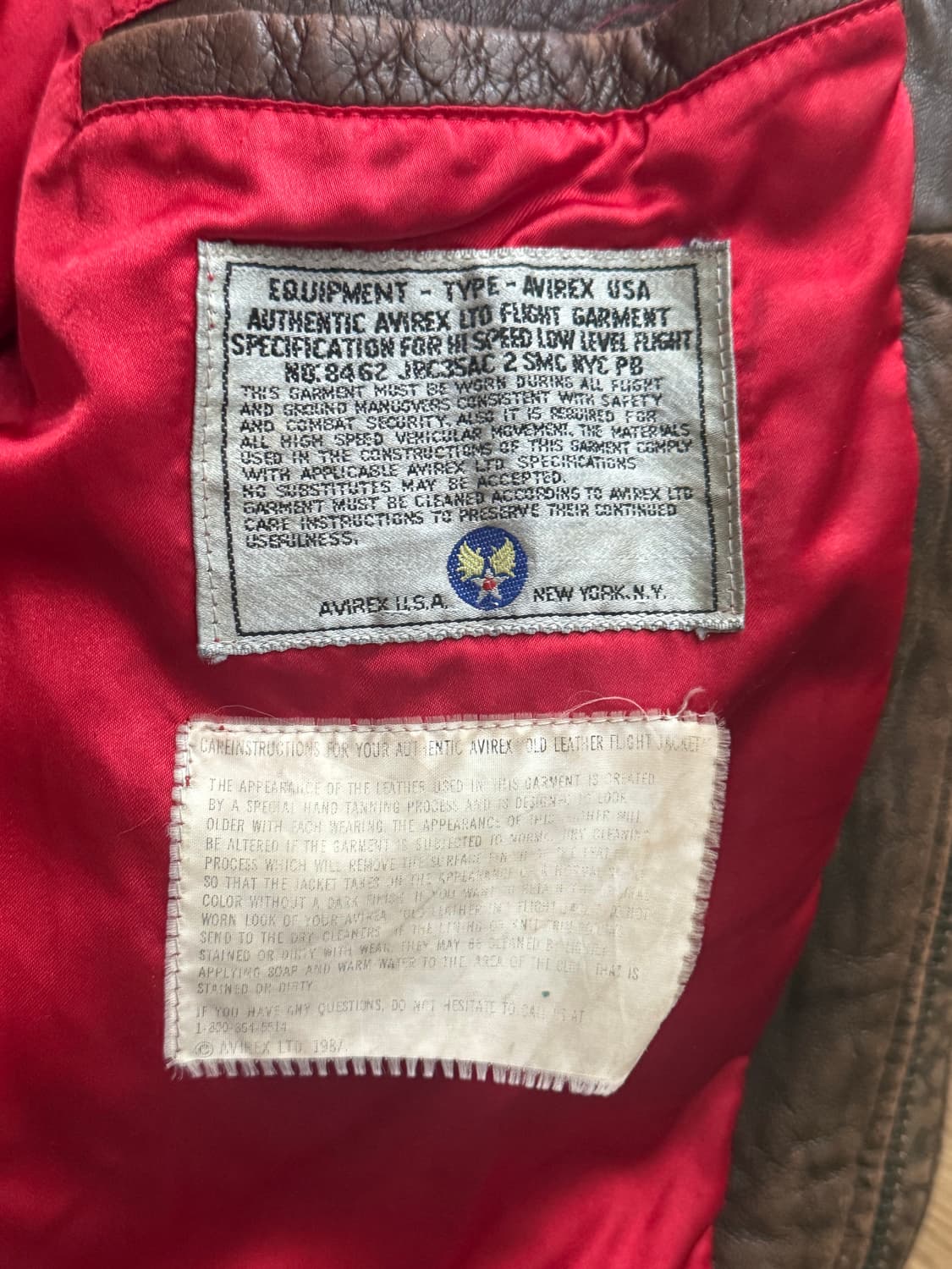 90s 아비렉스 a2 레더 붐버 자켓 상품이미지6