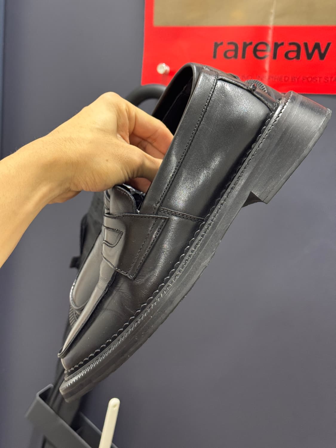 [40] STU 오버솔 레더 로퍼 블랙 상품이미지3