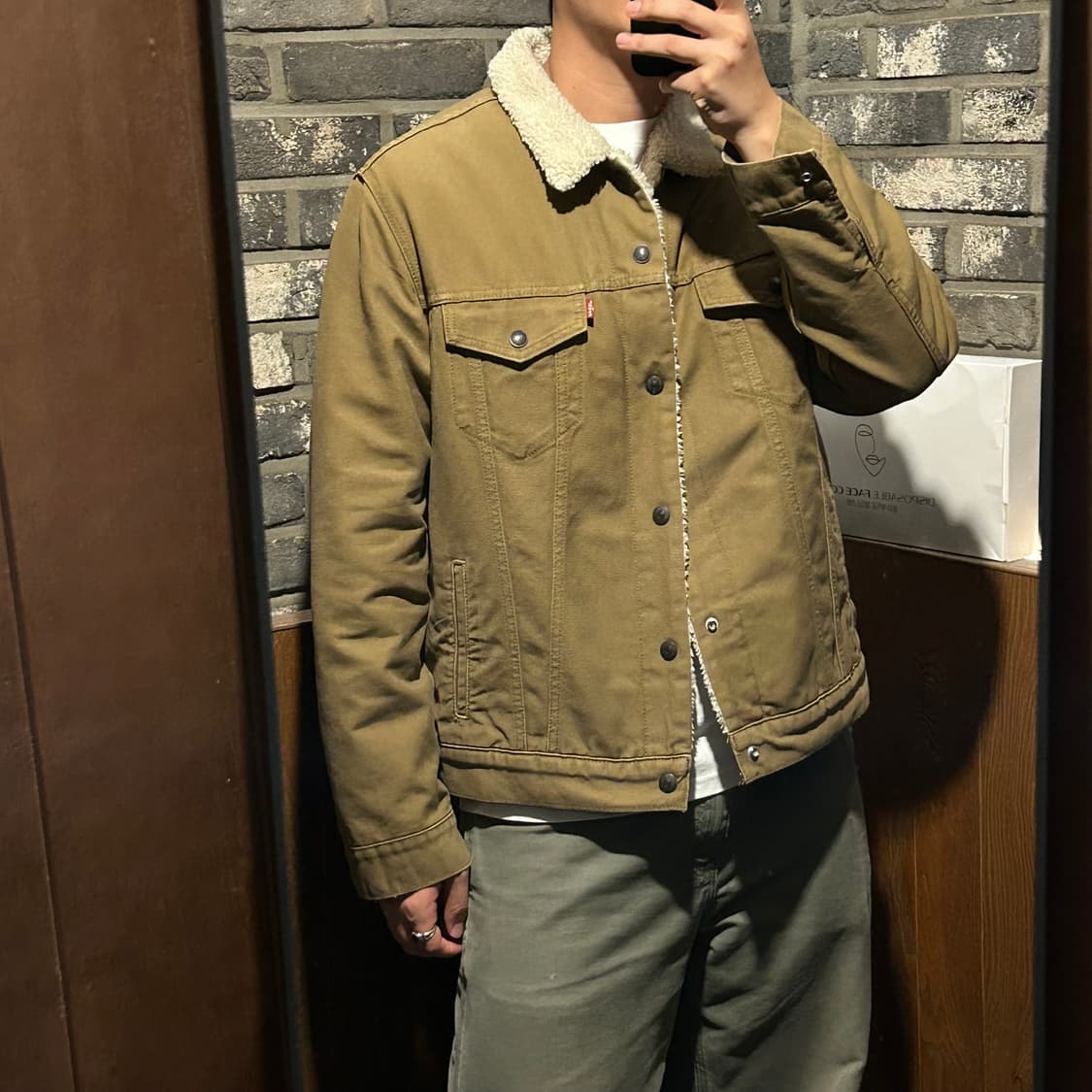L) 리바이스 양털 셰르파 자켓 데님 트러커 자켓 상품이미지10