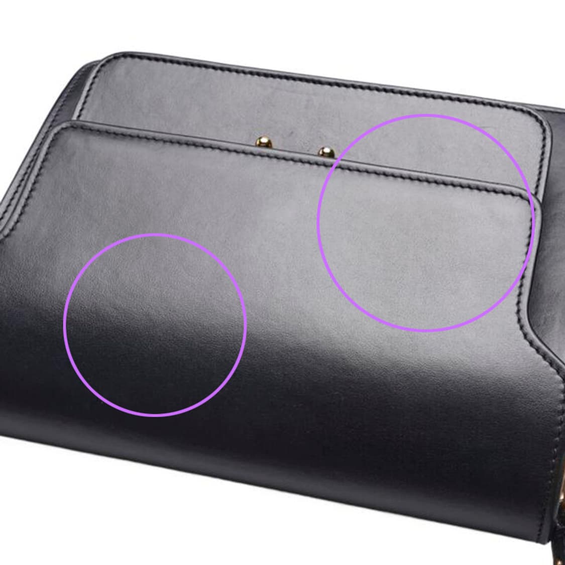 (중고) 마르니 블랙 카프스킨 트렁크 미듐 숄더백 상품이미지6