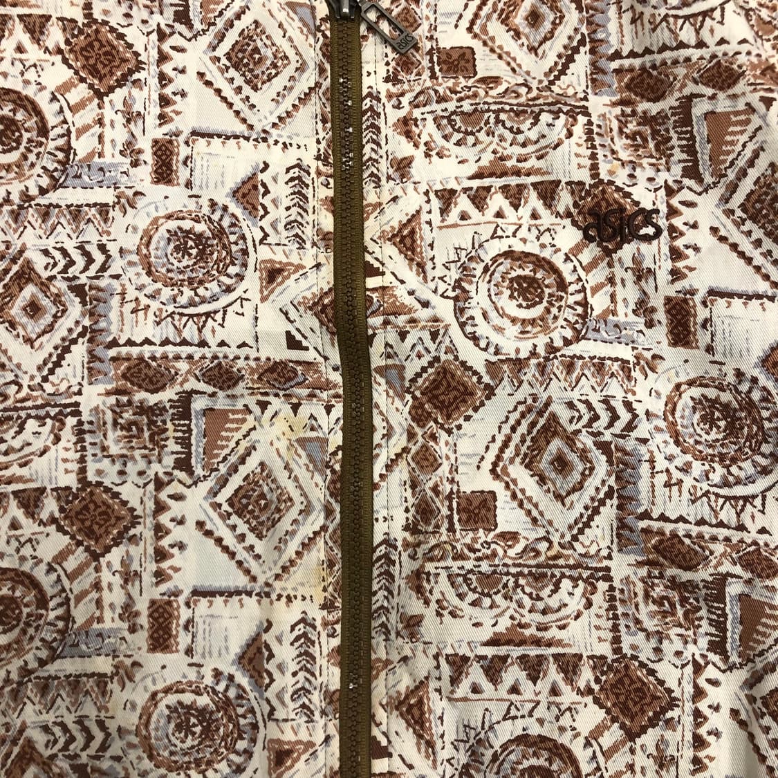 아식스 90s 기하학 패턴 봄버 블루종 자켓 상품이미지4