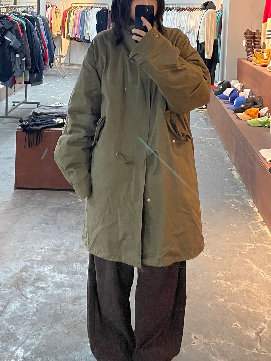 빈티지 카키 피쉬테일 파카 H1006 상품이미지1