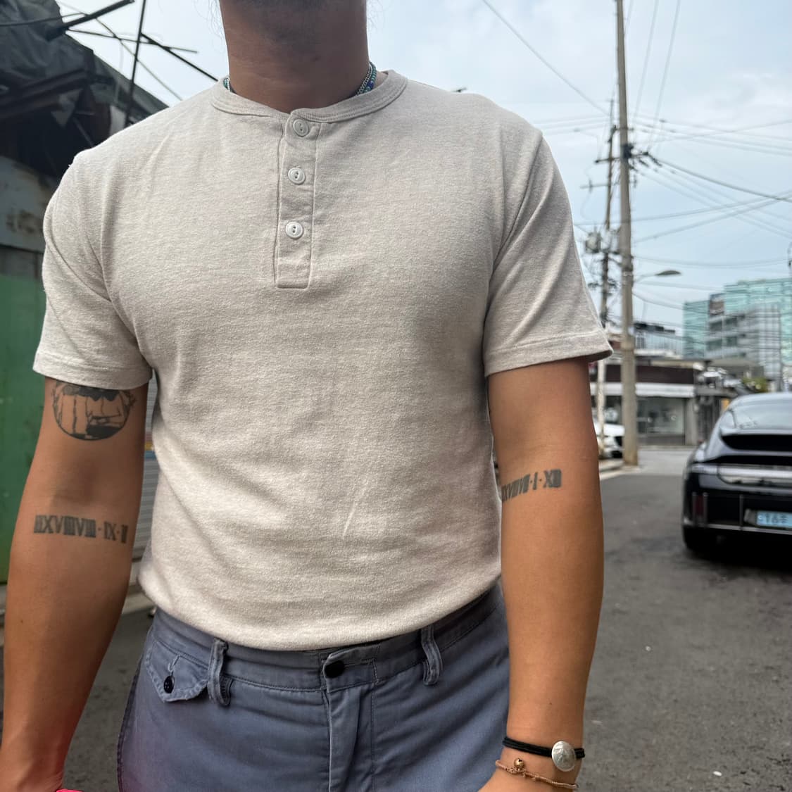 웨어하우스 Lot.4601 헨리넥 티셔츠 M 상품이미지7