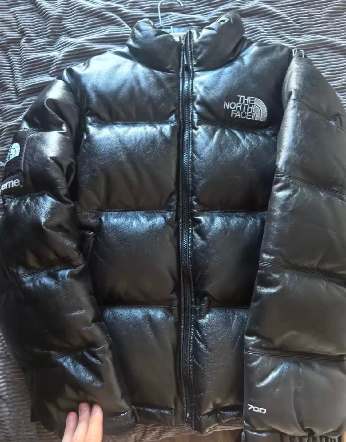 [M] 슈프림 x 노스페이스 레더 눕시 자켓 상품이미지1