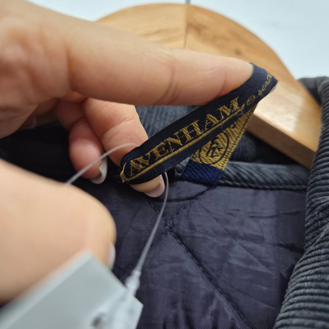 라벤햄 클래식 블랙 퀼팅 자켓 남성 M 상품이미지5