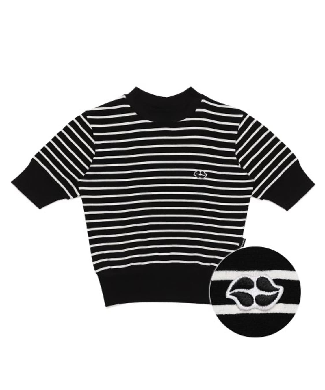 참스 (클레이스) heart lip logo stripe crop t 상품이미지1