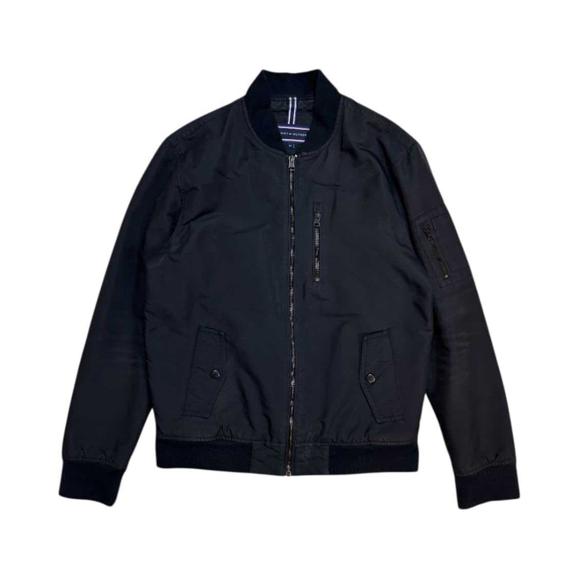 (M) 타미힐피거 네이비 퀄팅안감 MA-1 자켓 OJ-017 상품이미지1