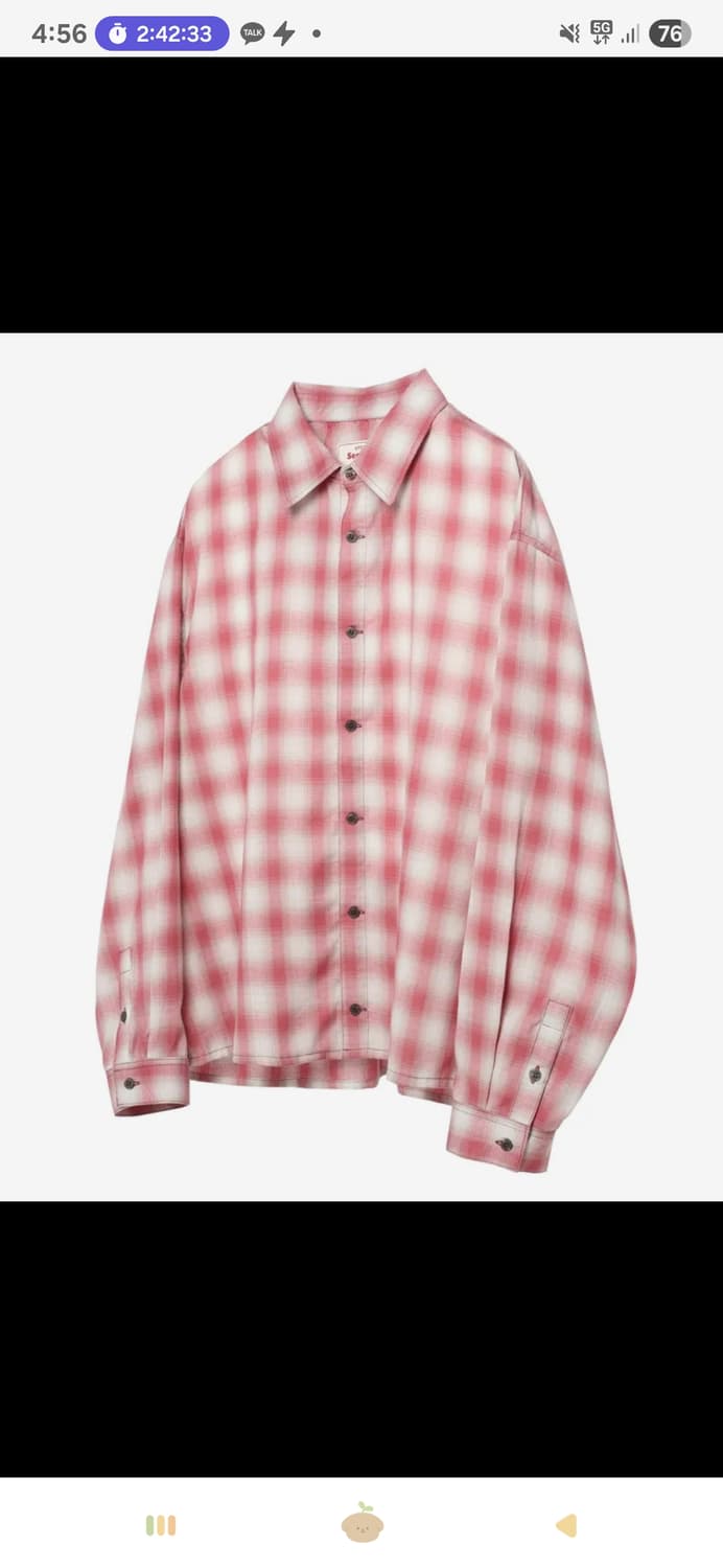 (M)이스트서비스샵 옴브레 체크 셔츠 상품이미지1