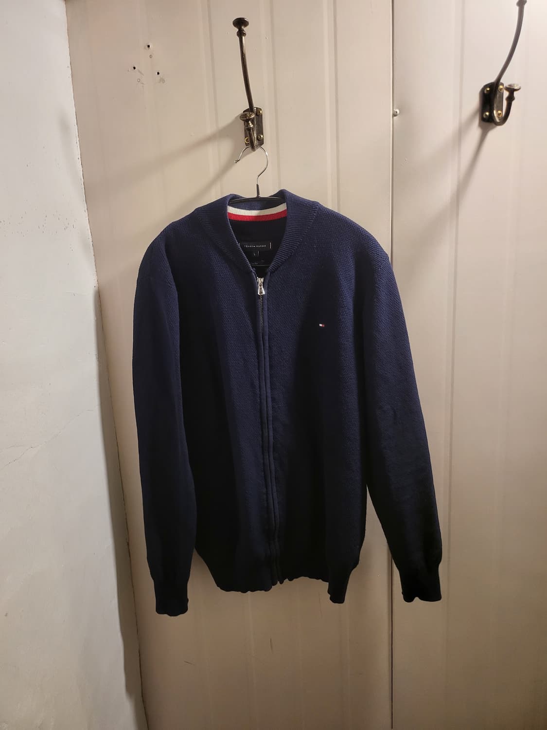 [L]타미힐피거 네이비 니트 집업 상품이미지1
