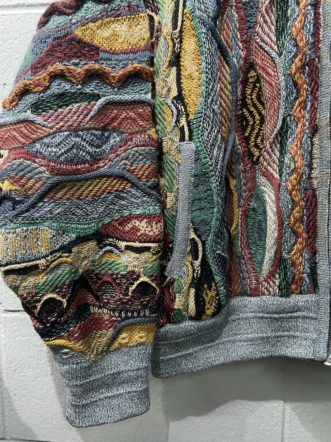 빈티지 케이블 니트집업 상품이미지3