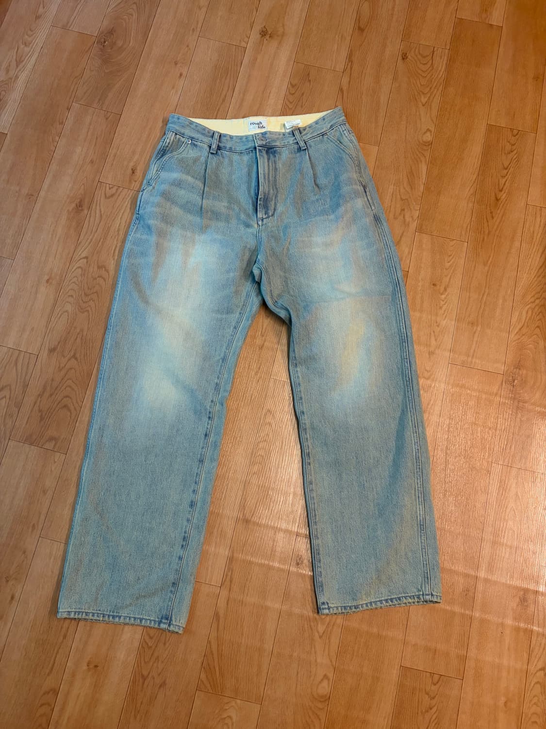 (2)러프사이드 드레이프 데님 블리치 상품이미지1