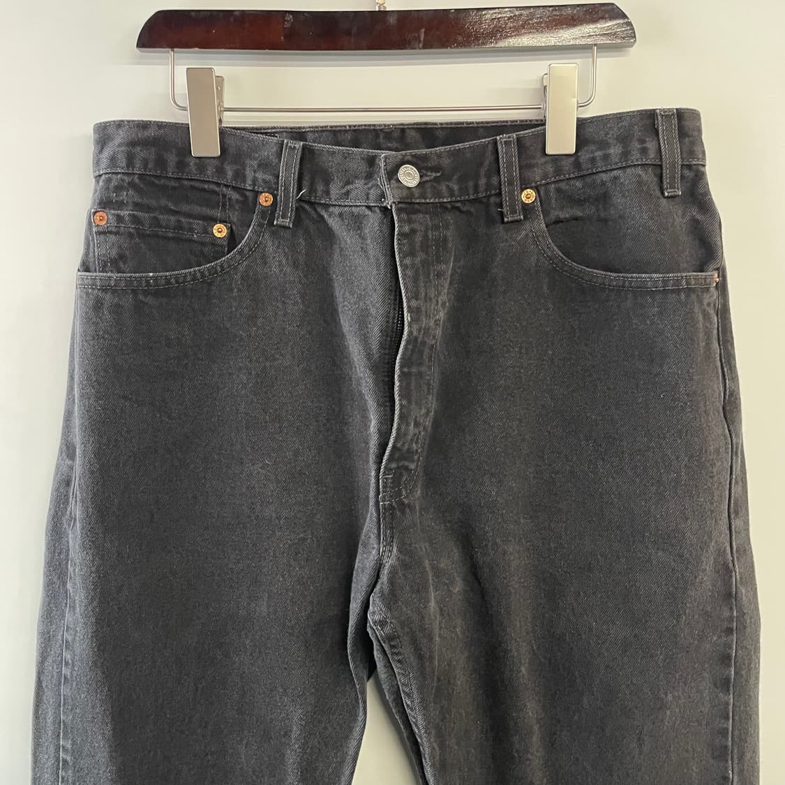 90s 리바이스 505 흑청 데님팬츠 상품이미지2