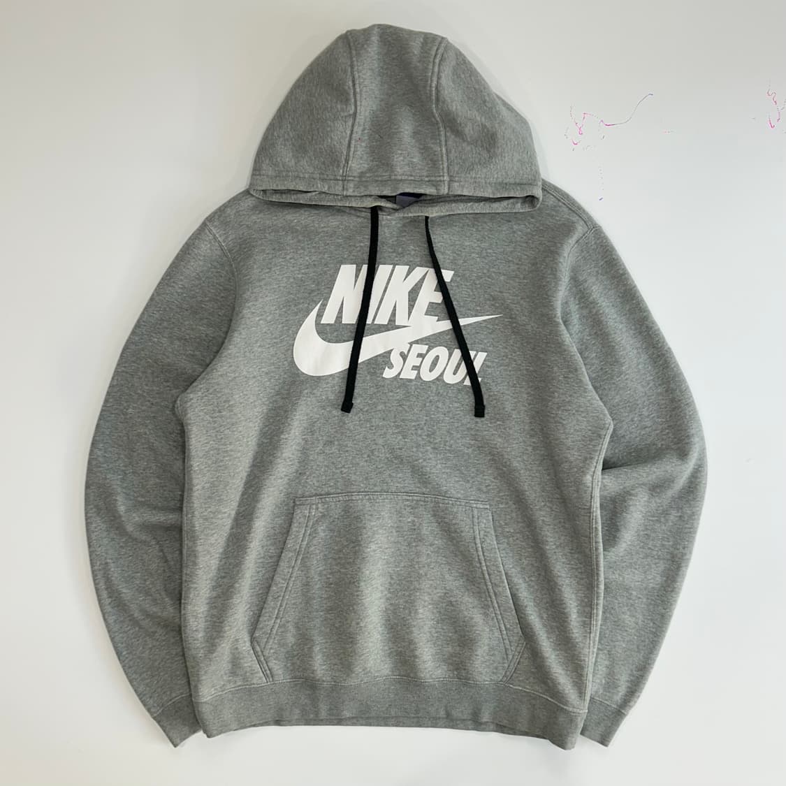 Nike 나이키 서울 화이트 로고 그레이 후드티 상품이미지3