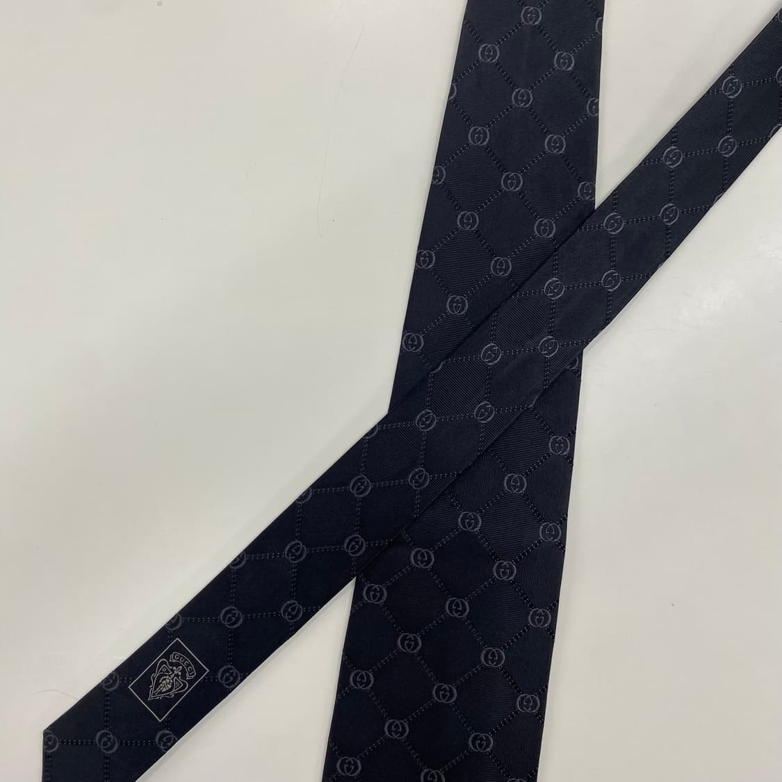 구찌(GUCCI) GG모노그램 명품 정품 블랙넥타이 상품이미지4