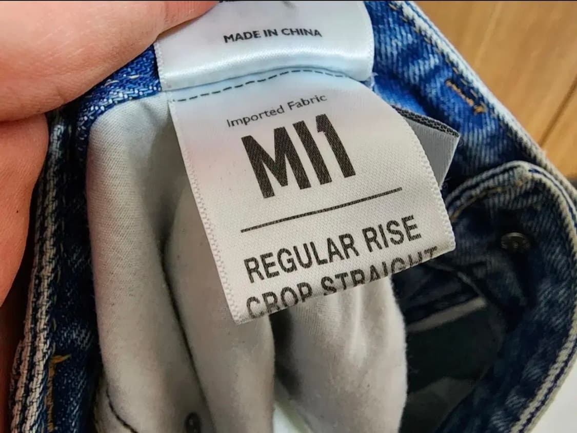 (M)플랙 레귤러 라이즈 크롭 스트레이트 데님 팬츠 상품이미지6