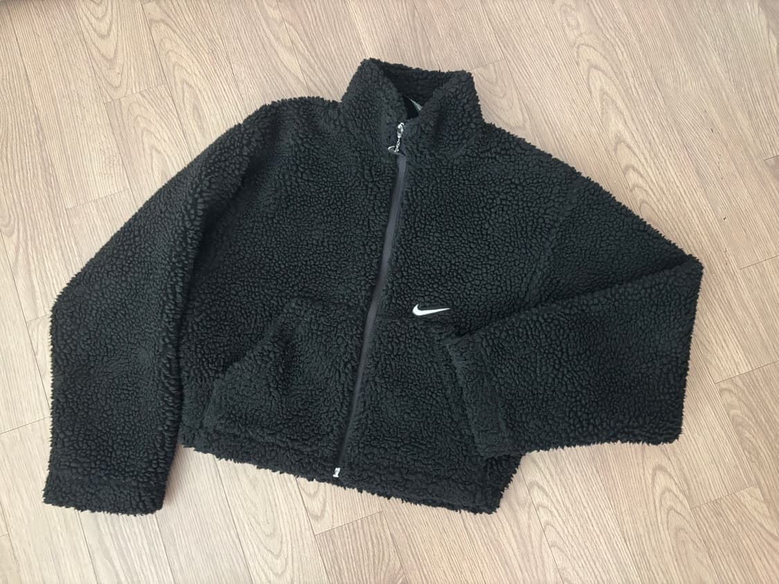 나이키 뽀글이 양털 반크롭 후리스자켓 여성 s 상품이미지2