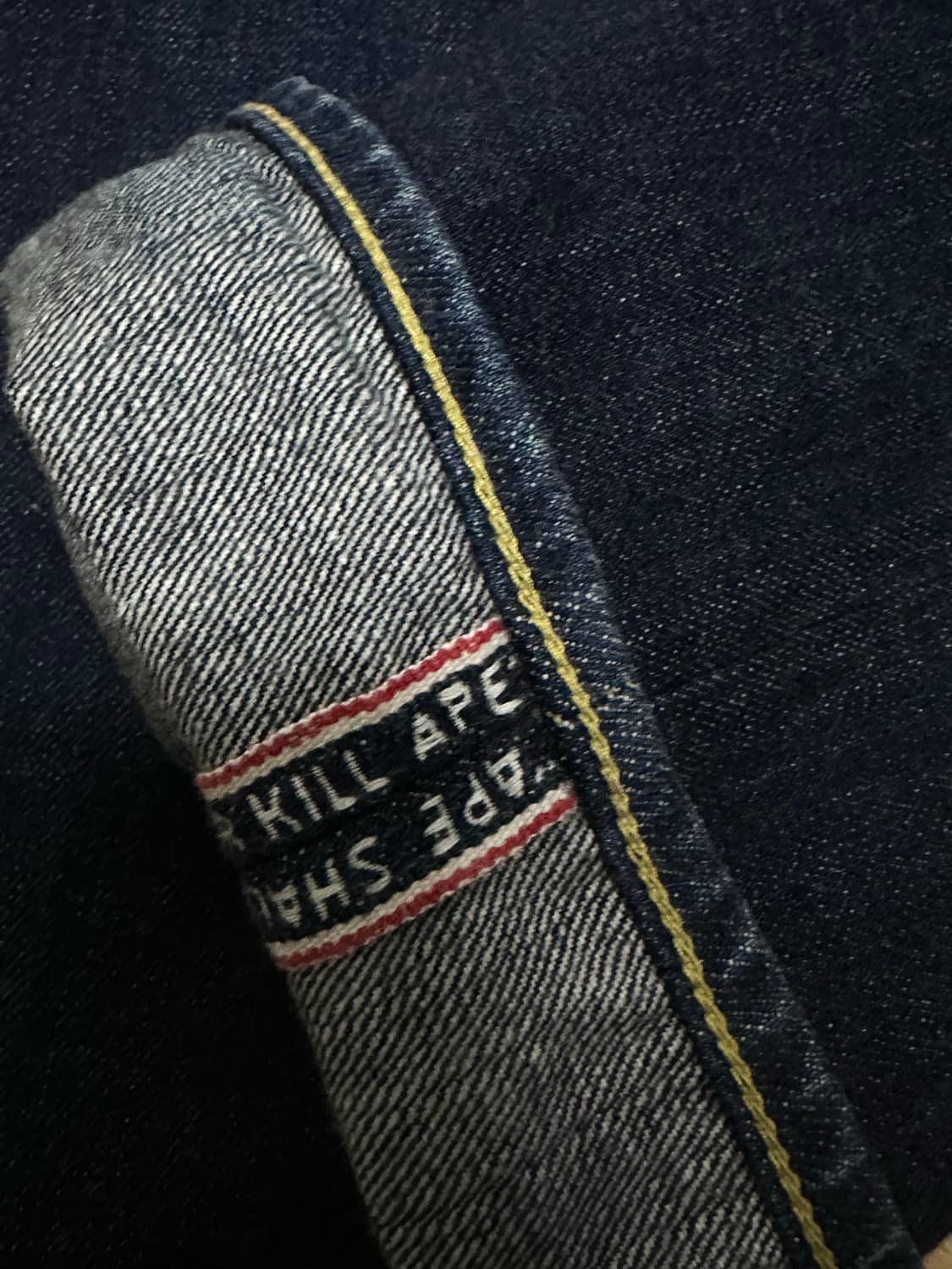 00s 올드 베이프 마일로 페인팅 데님 팬츠 BAPE OG 상품이미지9