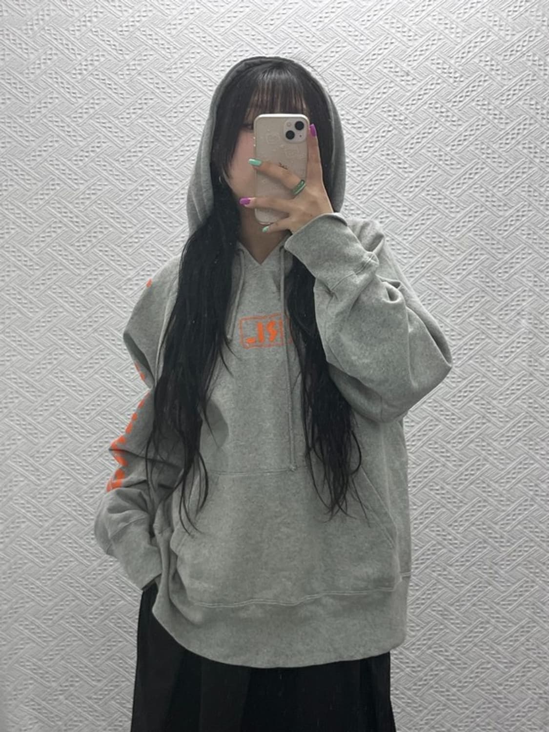 폴로 랄프로렌 올드스쿨 오렌지 슬리브로고 기모 후드티 105 C07247 상품이미지2