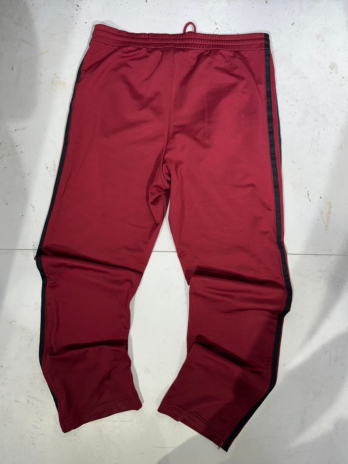 아디다스 버건디 블랙 삼선 추리닝 바지 와이드 파이어버드 팬츠 90 상품이미지5