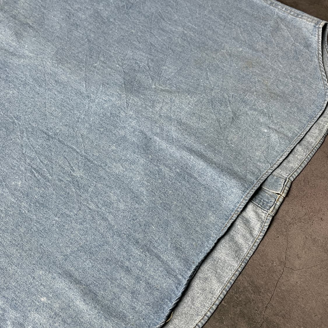 FLUID 빈티지 레더 트리밍 투톤 코튼 데님셔츠 A00417 상품이미지8