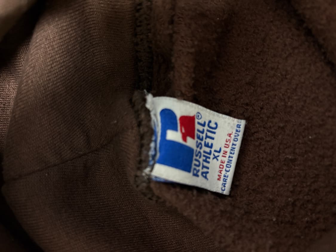 90s 미제 usa 러셀 후드 브라운 xl 상품이미지5