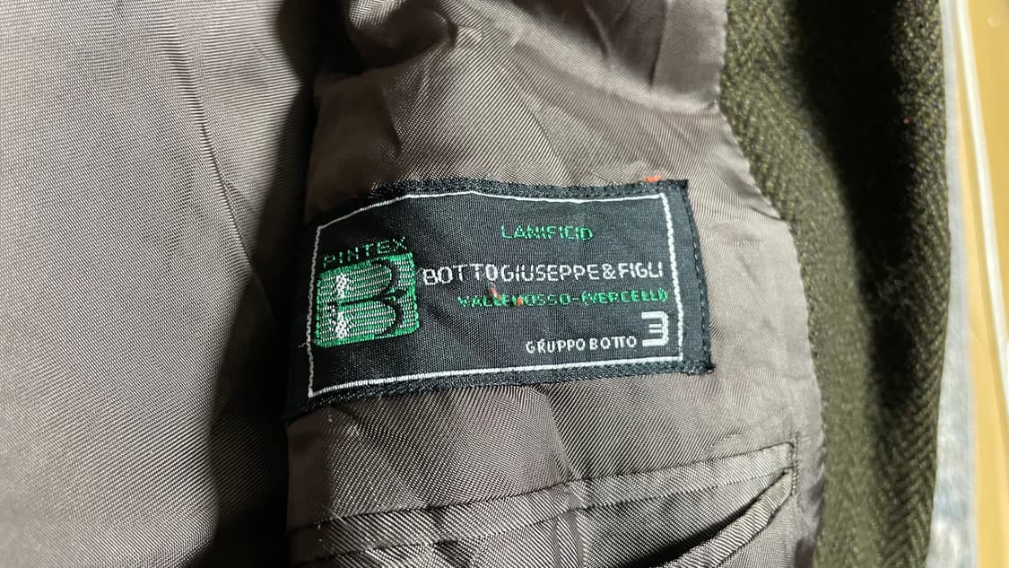 JPN 00s 일본 빈티지 폴스미스 런던 올리브 울 헤링본 블레이저 L 상품이미지8