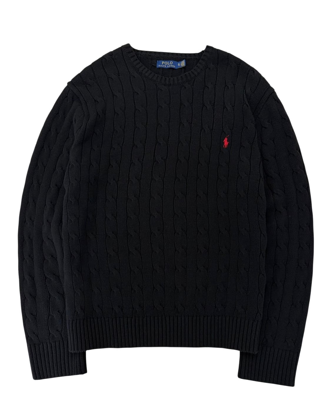 폴로 꽈배기니트 블랙 (XL) 상품이미지1