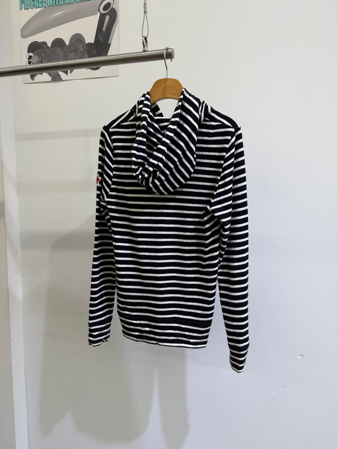 AGNES B. (Made in Japan) 스트라이프 후드 집업  상품이미지4