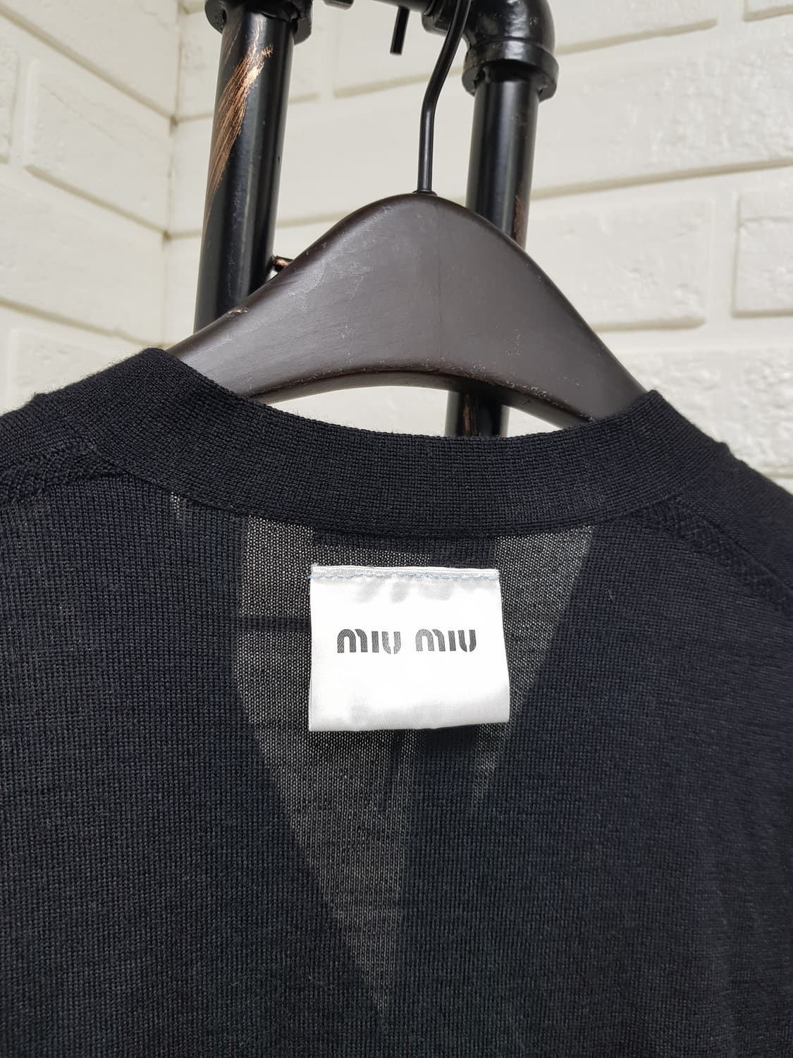 [36/정품] miumiu 미우미우 백라벨 리본 실크가디건 상품이미지9