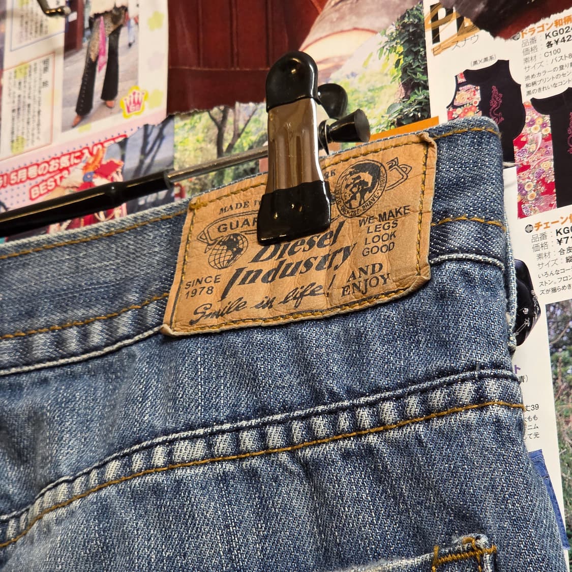 디젤 연청 세미 부츠컷 팬츠 상품이미지4