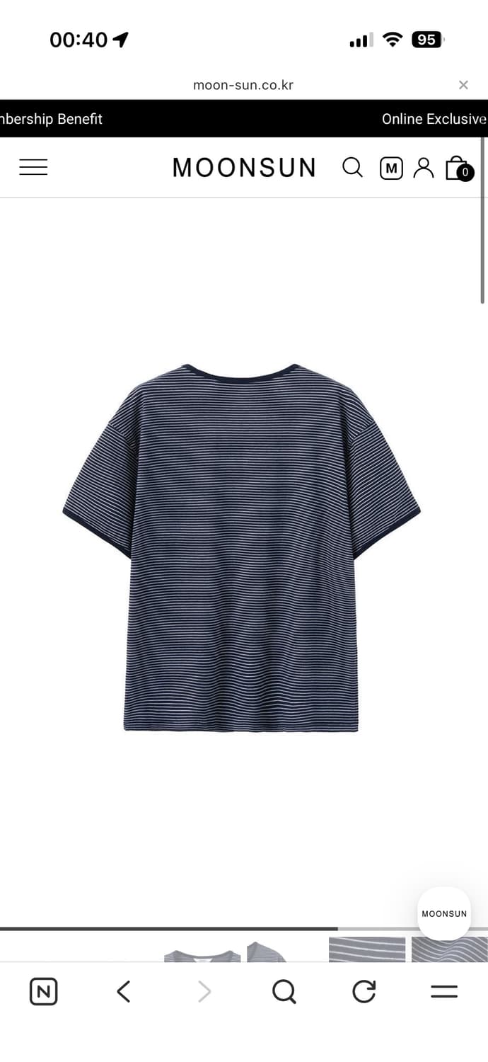 문선 UNISEX Marine Stripe Ringer T 상품이미지2