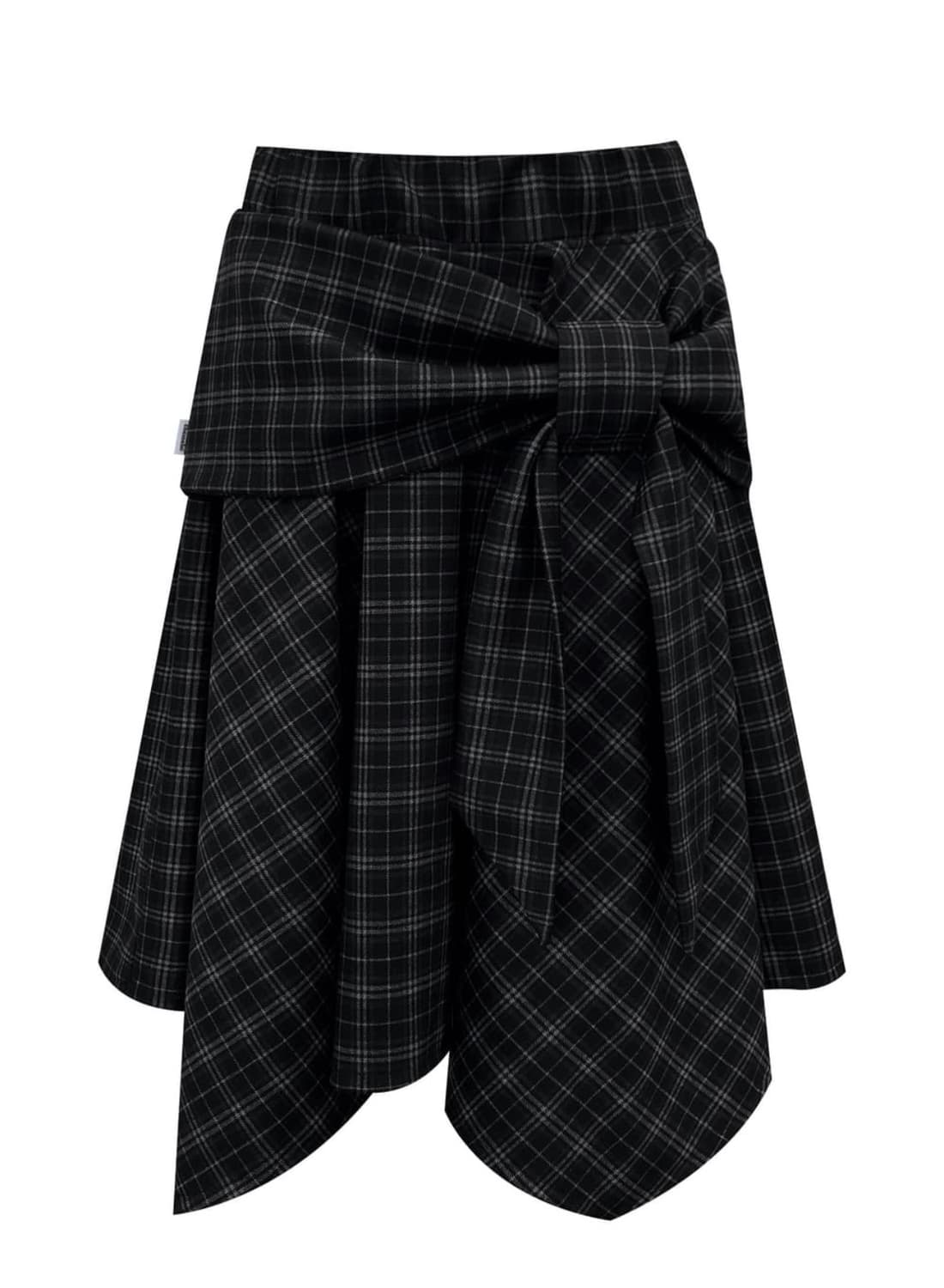 체메씨 보우 언발 체크 스커트 상품이미지1