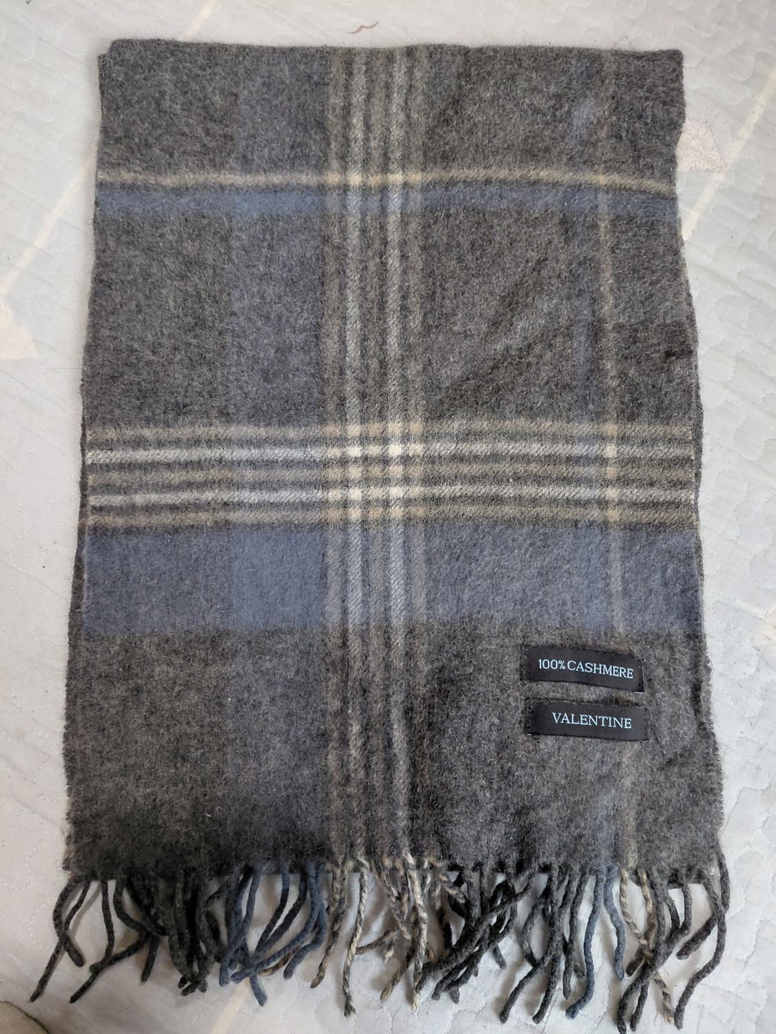 [발렌타인]캐시미어100 체크 머플러  상품이미지1