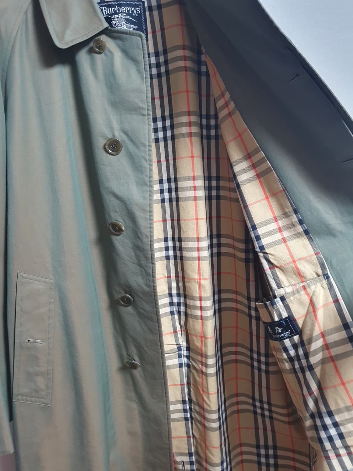 버버리 재팬라이선스 빈티지 발마칸 코트 올리브 브라운 / 100 상품이미지5