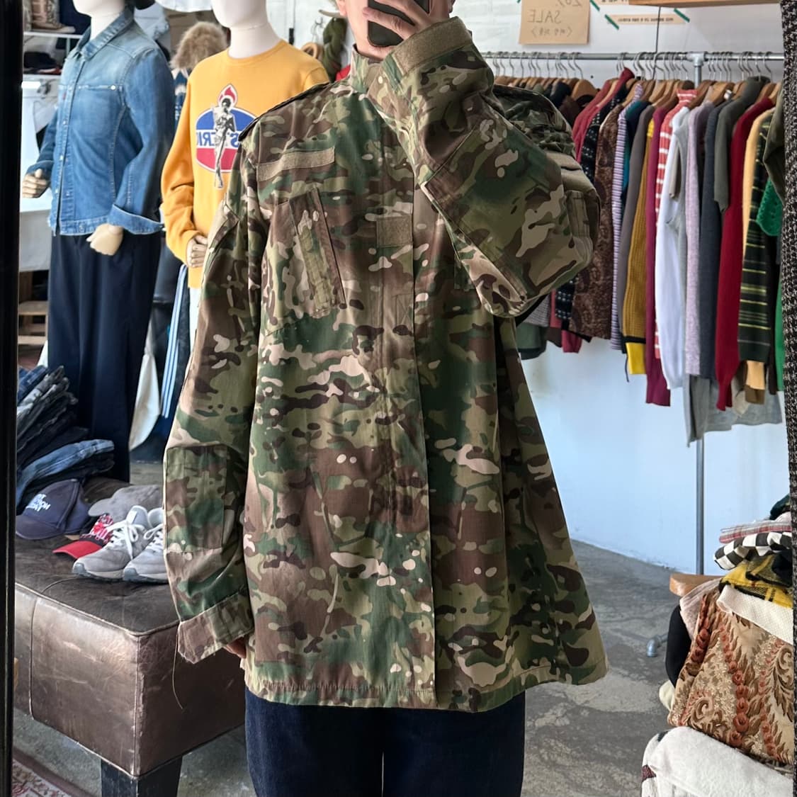 (착용컷) U.S.ARMY 립스탑 컴뱃 자켓 (남성용 110) 상품이미지3