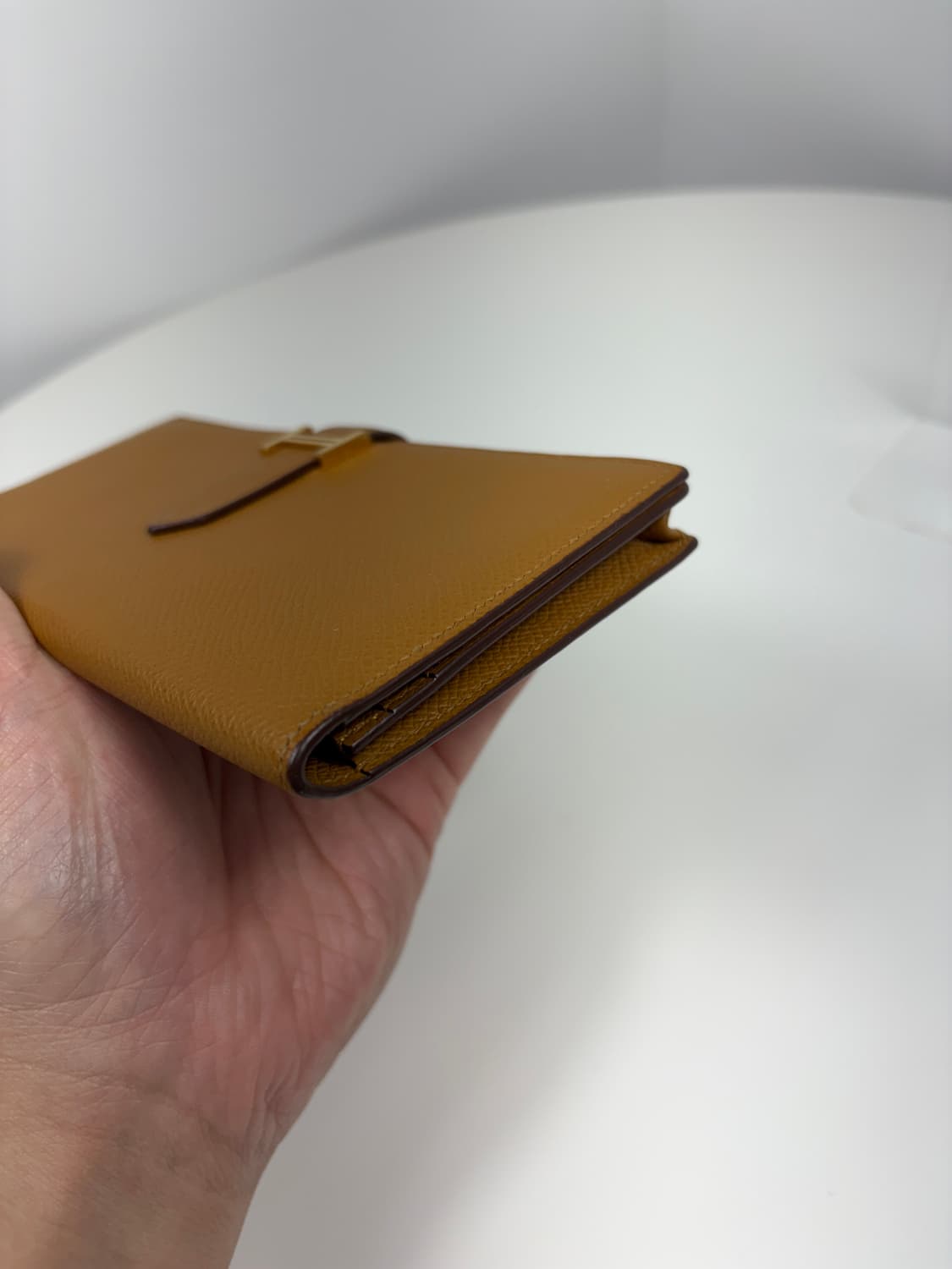 에르메스 베안 장지갑 비스킷 금장 Y각인 상품이미지6
