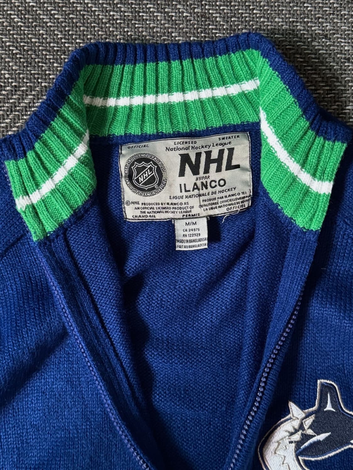 NHL 밴쿠버 커넉스 집업 아크릴 빈티지 스웨터 (100) 상품이미지3