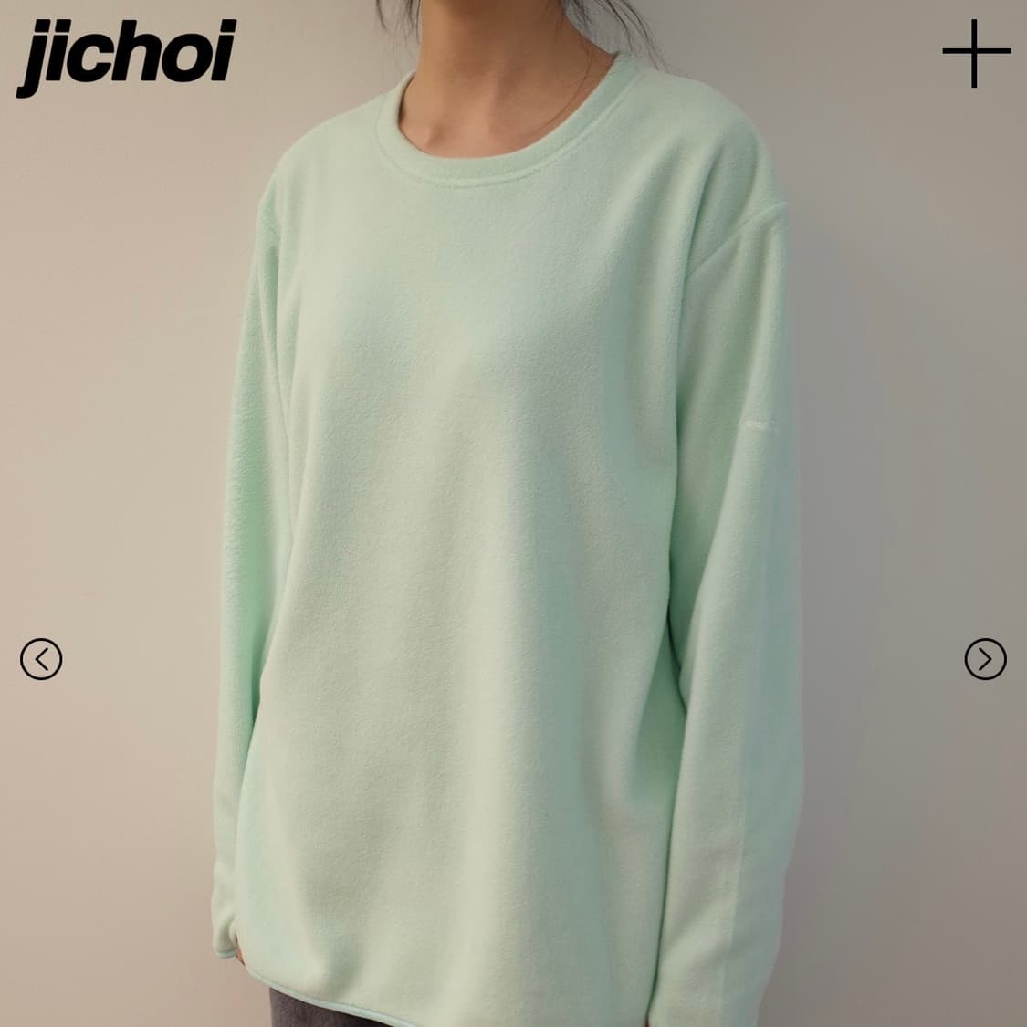 지초이 25-004 마이크로 폴라 플리스 슬리브 허니듀 민트 상품이미지2