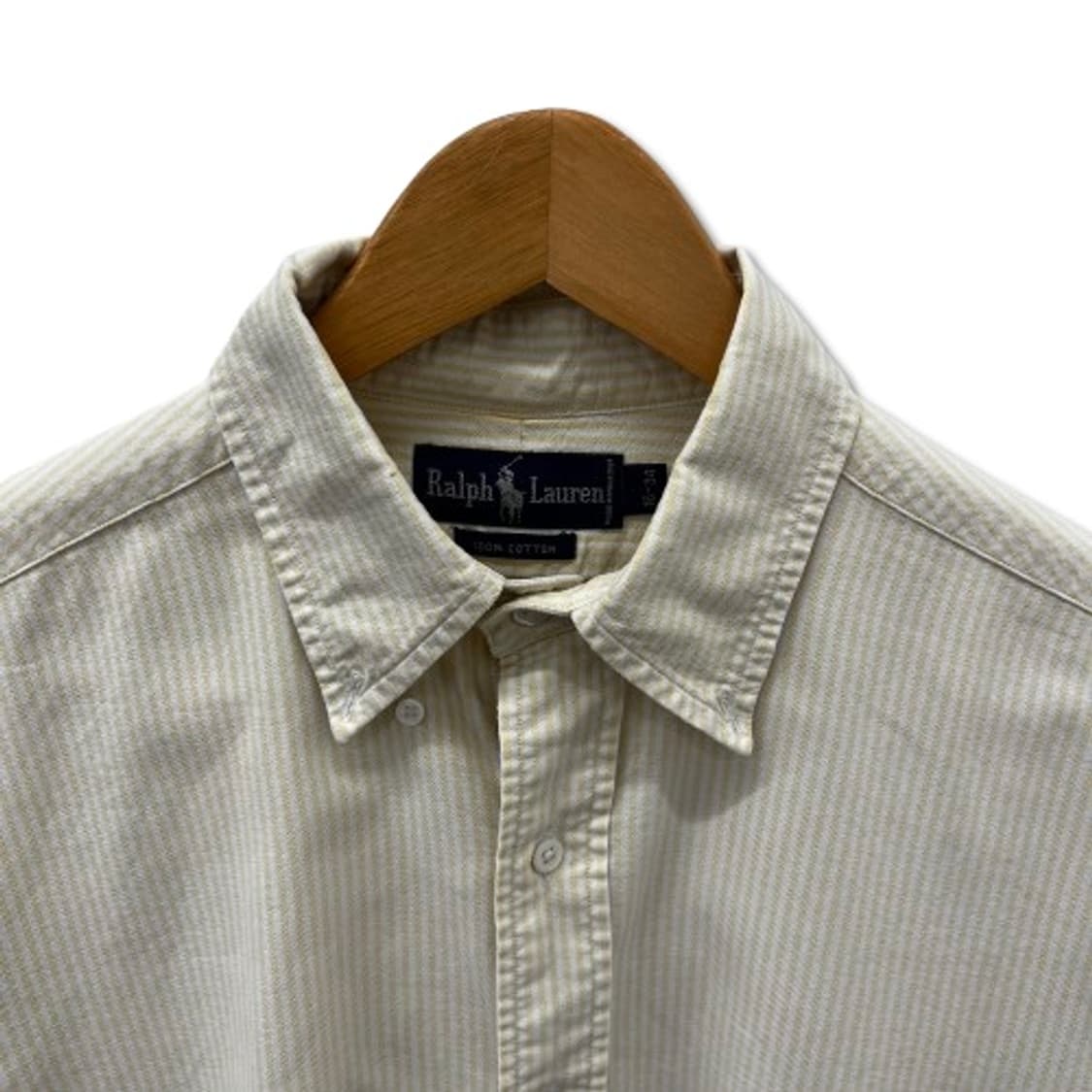 랄프로렌 옐로 스트라이프 코튼 셔츠 상품이미지5