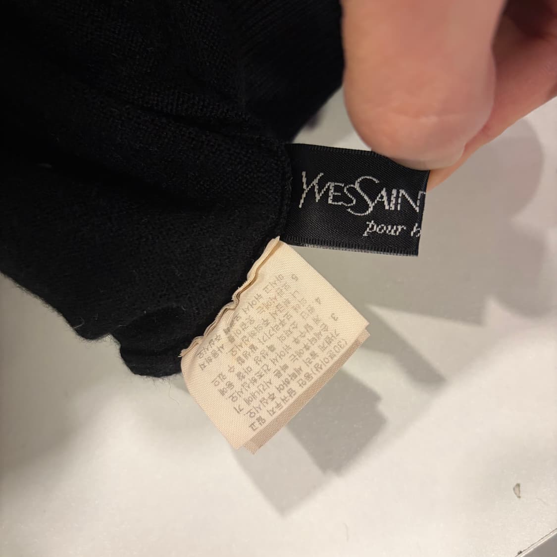 [100] 입생로랑 뿌르옴므 YSL 블랙 울 터틀넥 니트 스웨터 C347 상품이미지7