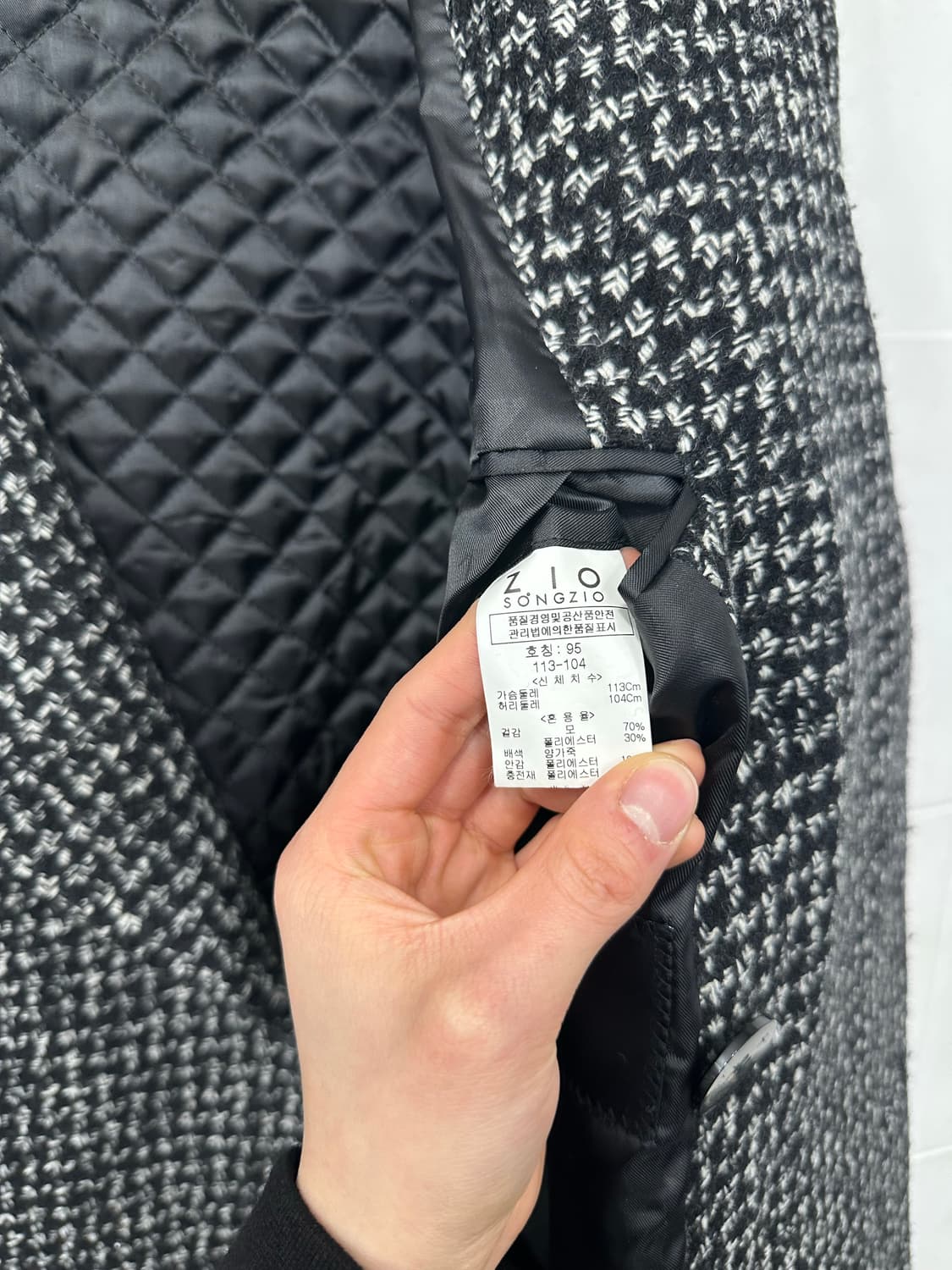 지오 송지오 모 체크 코트 상품이미지4