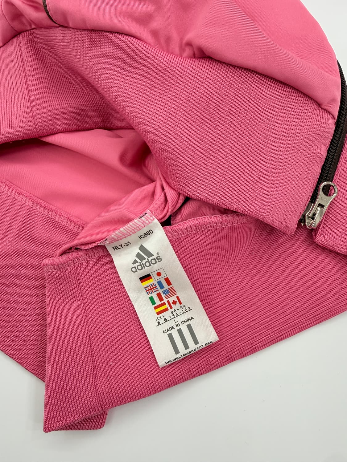 빈티지 아디다스 핑크 집업 반팔 져지 상품이미지5