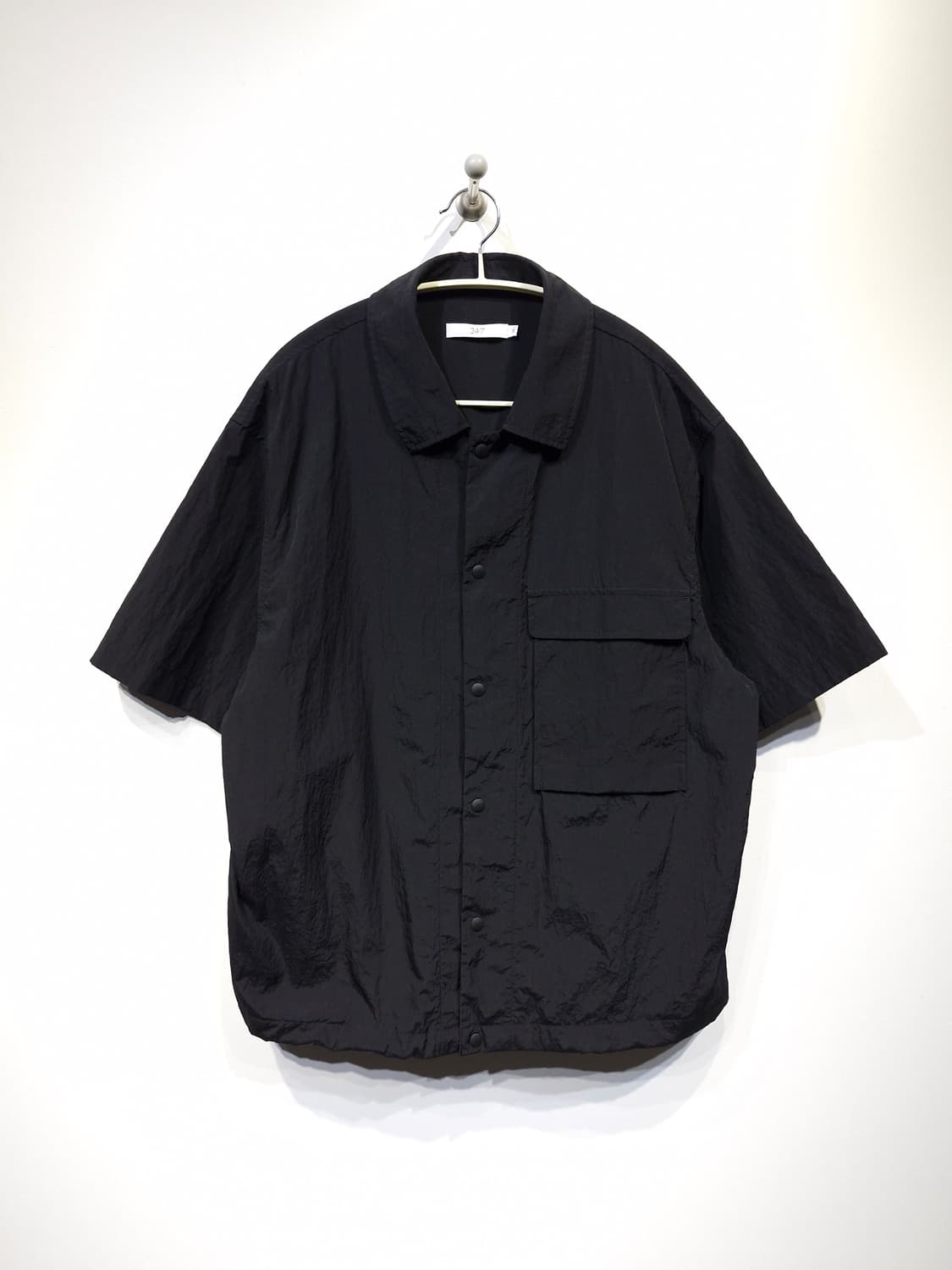 247시리즈(247SERIES)타슬란 유틸리티 하프 슬리브 셔츠 블랙 상품이미지4