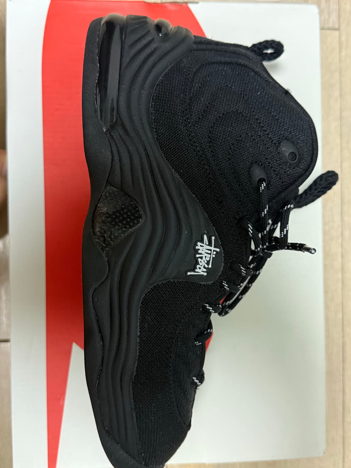 새상품)나이키x스투시 에어패니2 블랙  260사이즈 상품이미지5