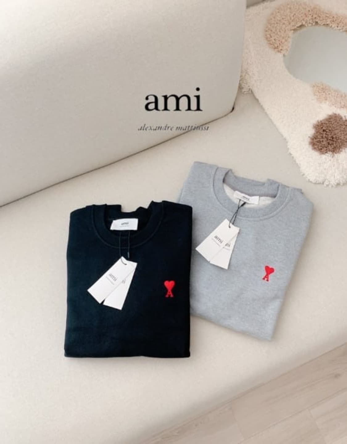 아미 맨투맨 (( 새상품 )) 큐알인증 상품이미지1