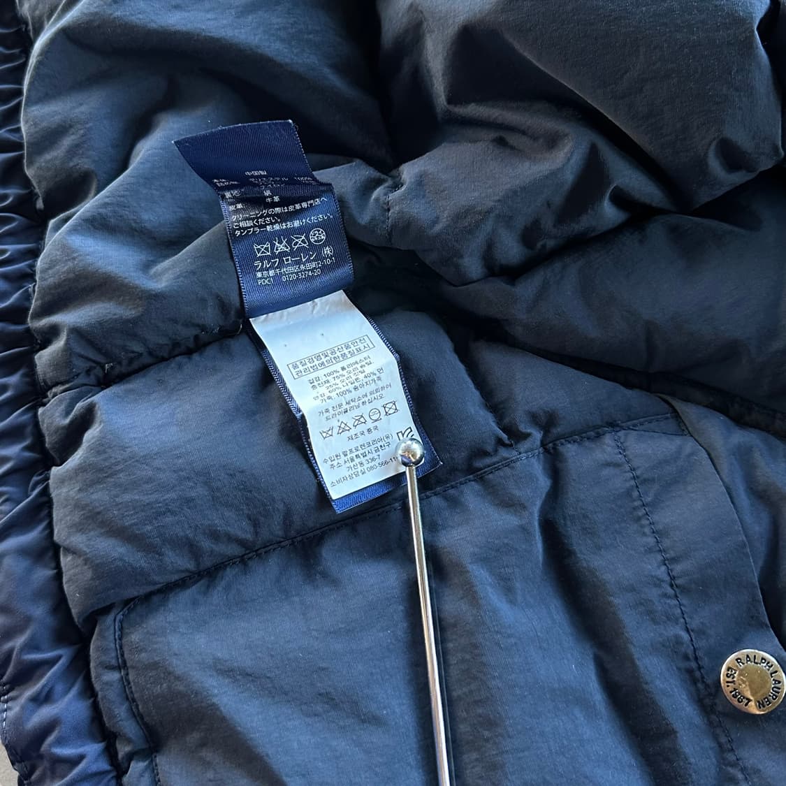 [S]폴로 랄프로렌 네이비 덕다운 패딩 베스트 상품이미지10