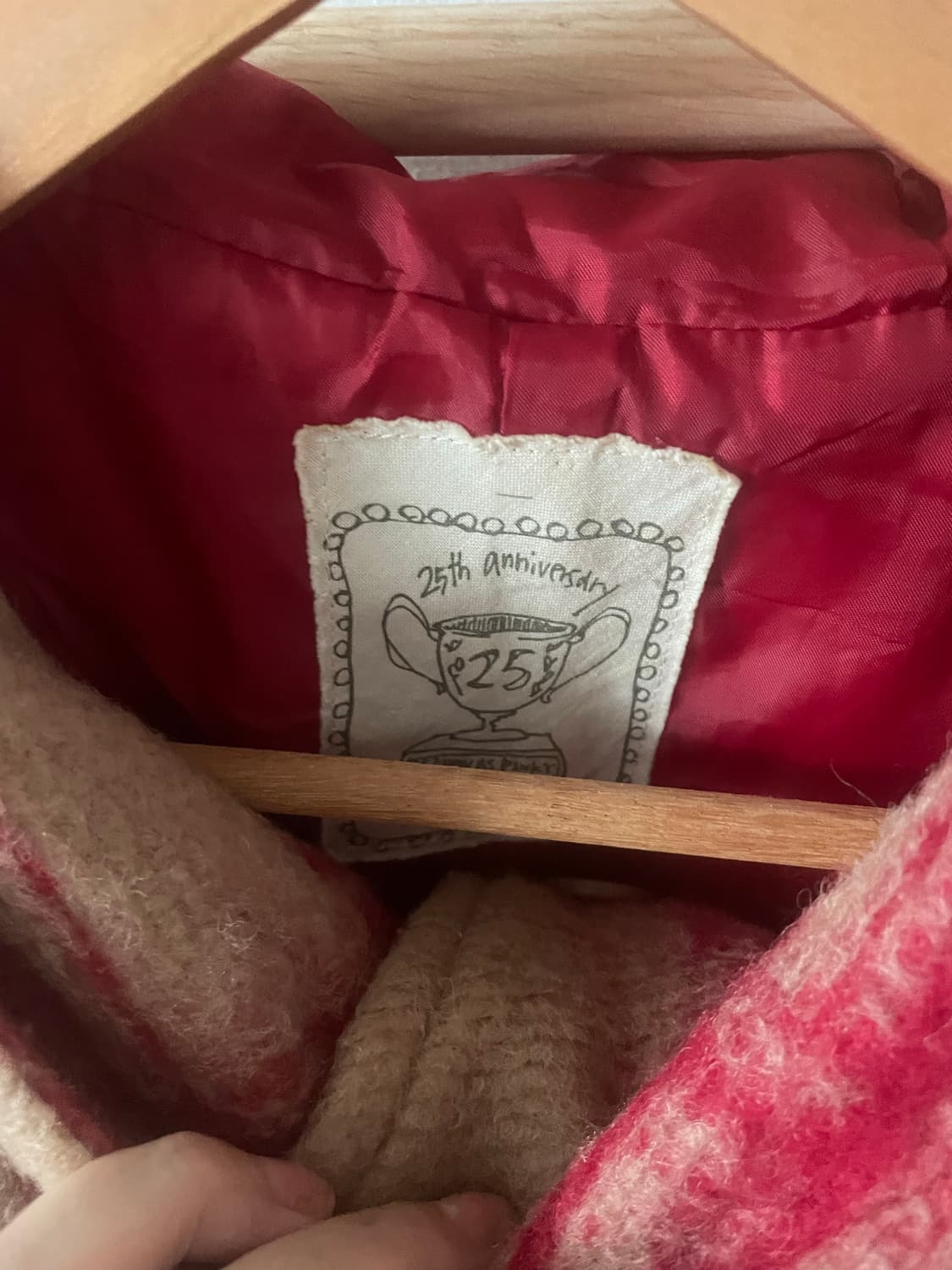 모리걸 빈티지 레드 체크 숏 떡코 상품이미지3