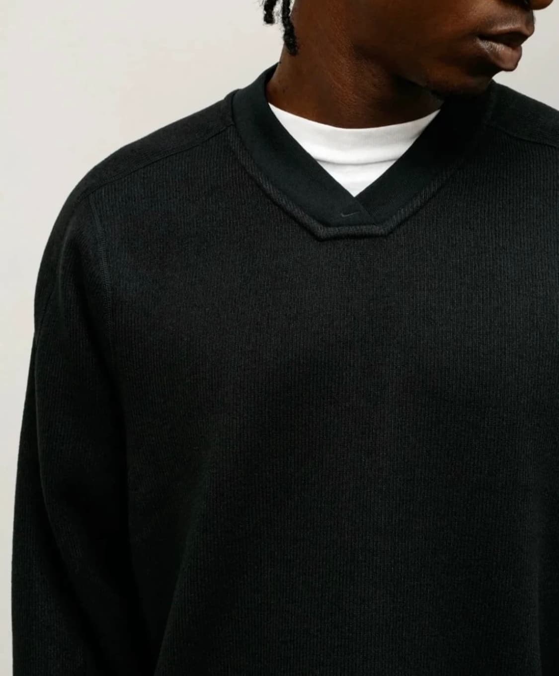 xl) 스투시 나이키 플리스 써멀 블랙 맨투맨 상품이미지3